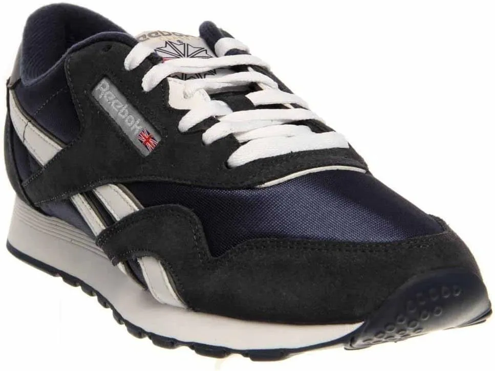 Reebok Men's Classic Nylon Sneaker, Team Navy/Platinum2, 4.5