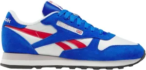 Reebok Unisex Classic Leather Trainers, Chalk Optimum Blue Vector Red, 7.5