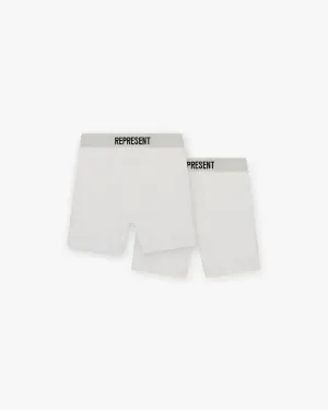 Represent Boxers 2 Pack - Flat White