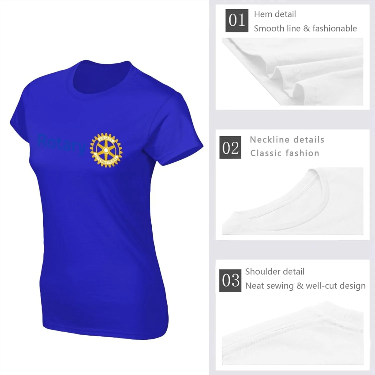 Rotary-International Women's Short-Sleeved Cotton Short-Sleeved T-Shirt
