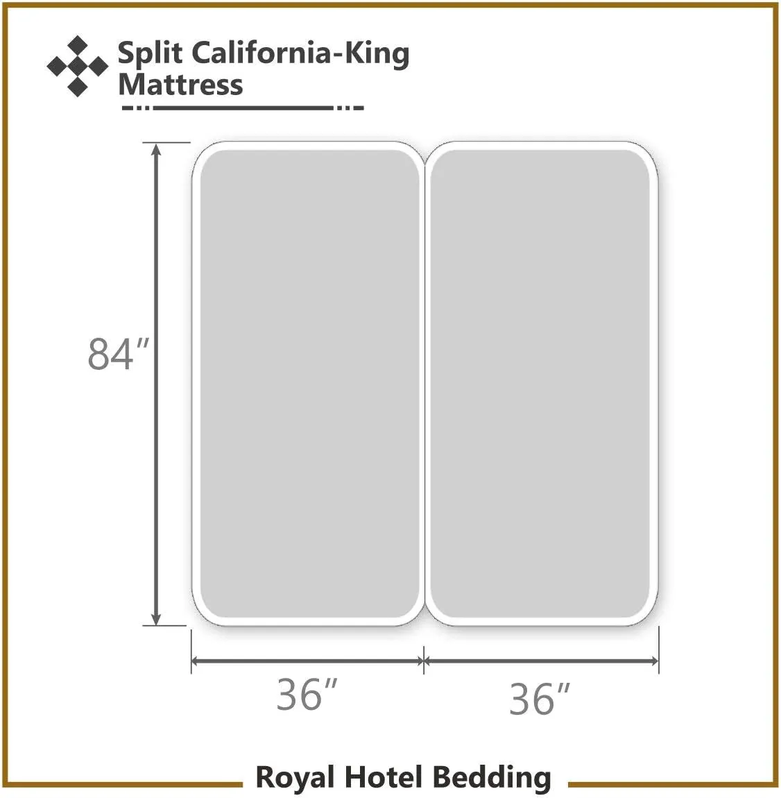 Royal Hotel Bedding Abripedic Crispy Percale Sheets, 300-Thread-Count, 5PC Solid Sheet Set, 100% Cotton, Up to 18 Inch Deep Pocket, Split-California-King, White