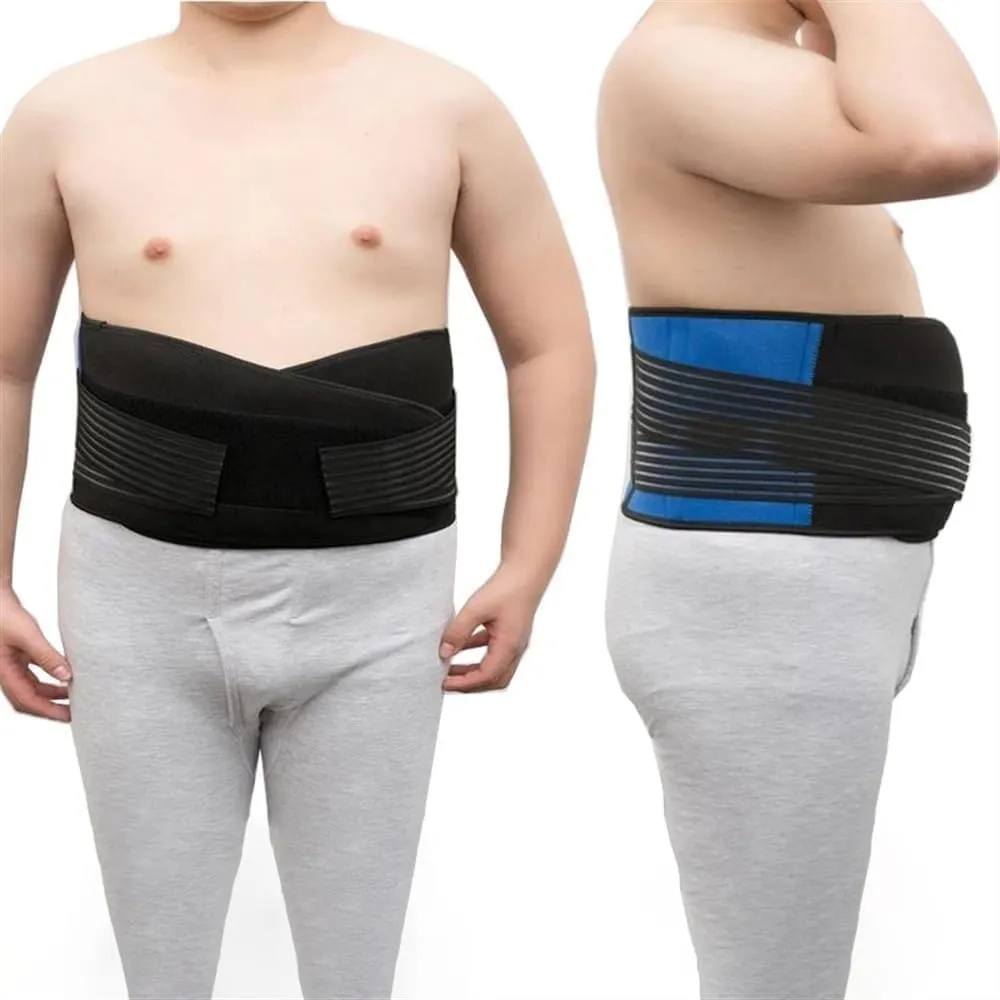 S-6XL Large Size Lower Back Brace Women Men Double Pull Lumbar Decompression Belt Sports Fitness Waist Trainer Corrector Pain Relief age Band