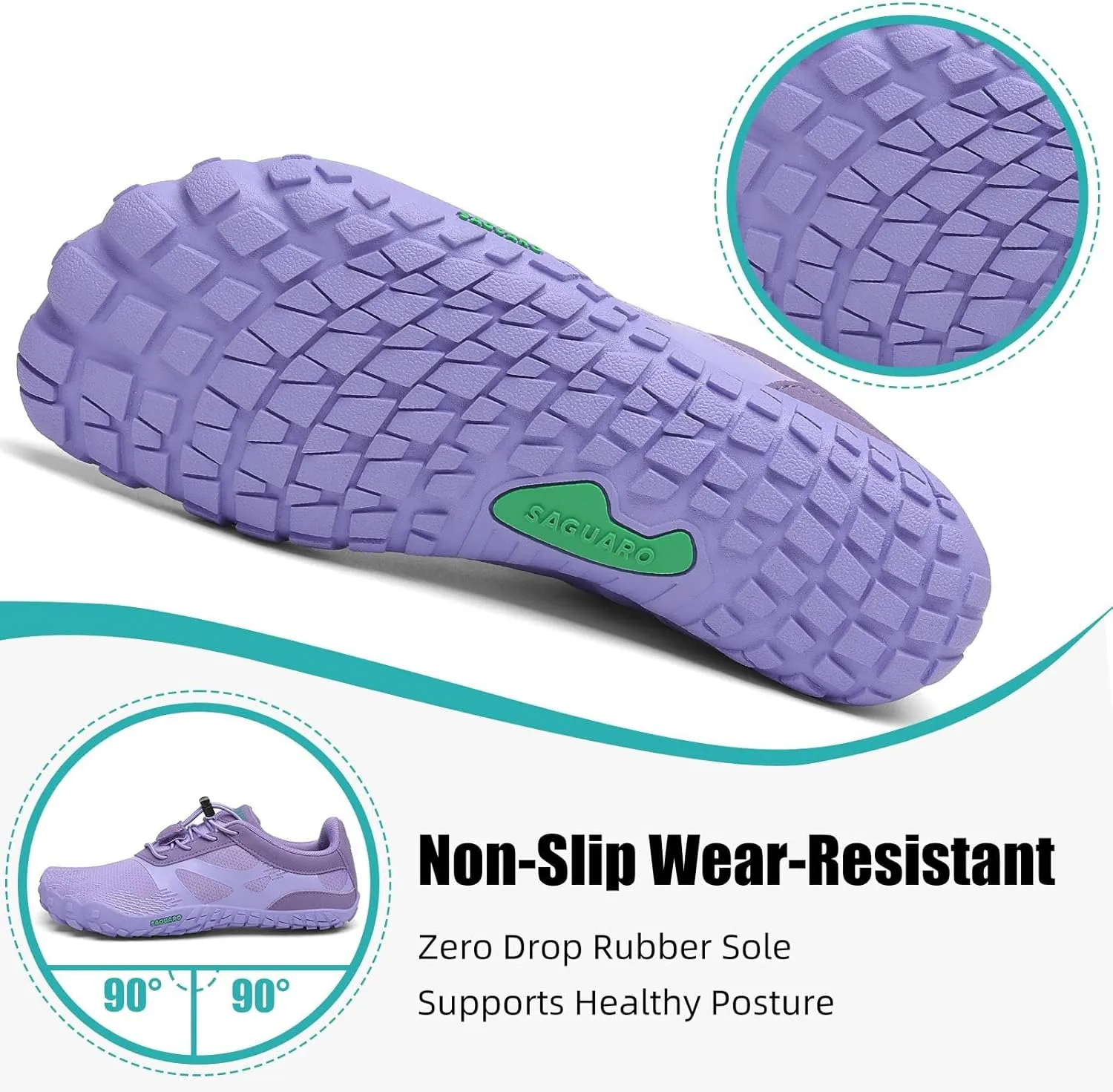 SAGUARO Womens Mens Barefoot Shoes Minimalist Trail Runner Wide Toe Box Zero Drop Outdoor Cross Training Shoe