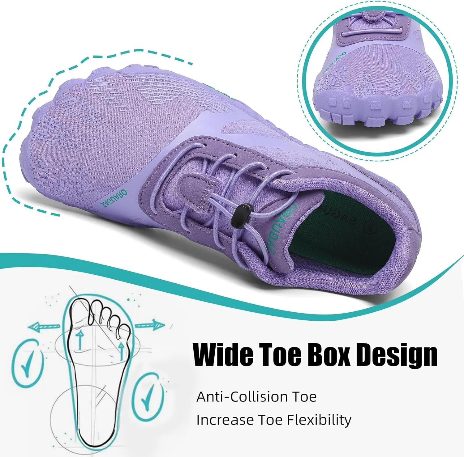 SAGUARO Womens Mens Barefoot Shoes Minimalist Trail Runner Wide Toe Box Zero Drop Outdoor Cross Training Shoe