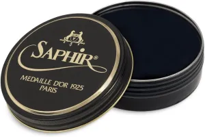 SAPHIR Medaille d’Or Pate De Luxe - Natural Wax Shoe Polish for Leather Shining - 50ml - Grey