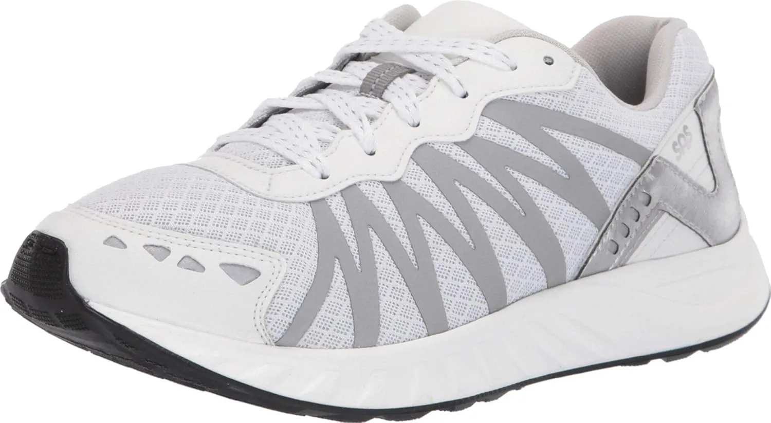 SAS Tempo Comfort Athletic Sneaker White/Silver 9.5 M (M) (B)