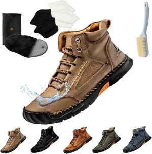Sawbehind Mens Boots, Comfortable Waterproof Sawbehind Leather Boots Mens, Handmade Saw Behind Shoes, Men & Women
