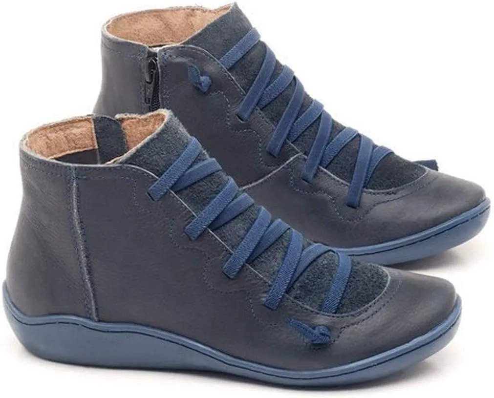 SBGMoSJ Women's Flat Ankle Boots Ankle Booties for Women Low Heel Dressy Low Boots for Women Ankle Booties Short Brown Winter Boots for Women Black Ankle Boots for Women Flat Heel
