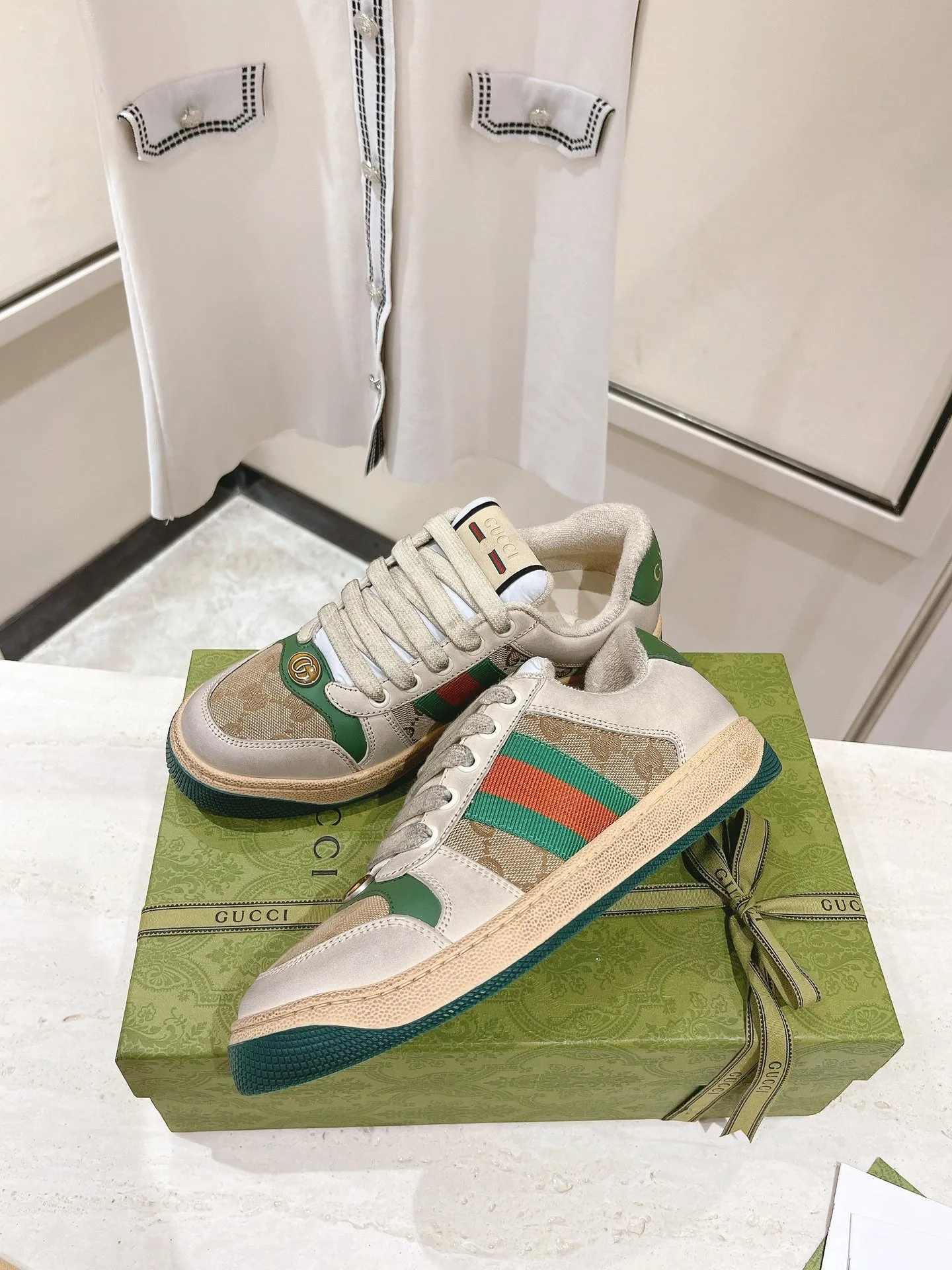 SE1101 GG Women's Screener Leather Sneaker / Size4-11