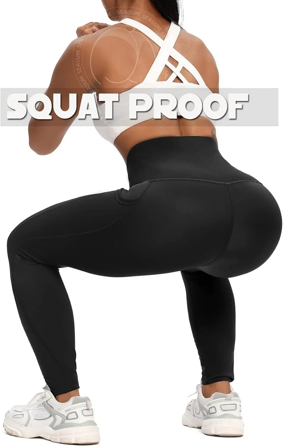 SEASUM High Waisted Yoga Legging with Adjustable Waist Corset Belt Tummy Control Slimming Waist Trainer Pant