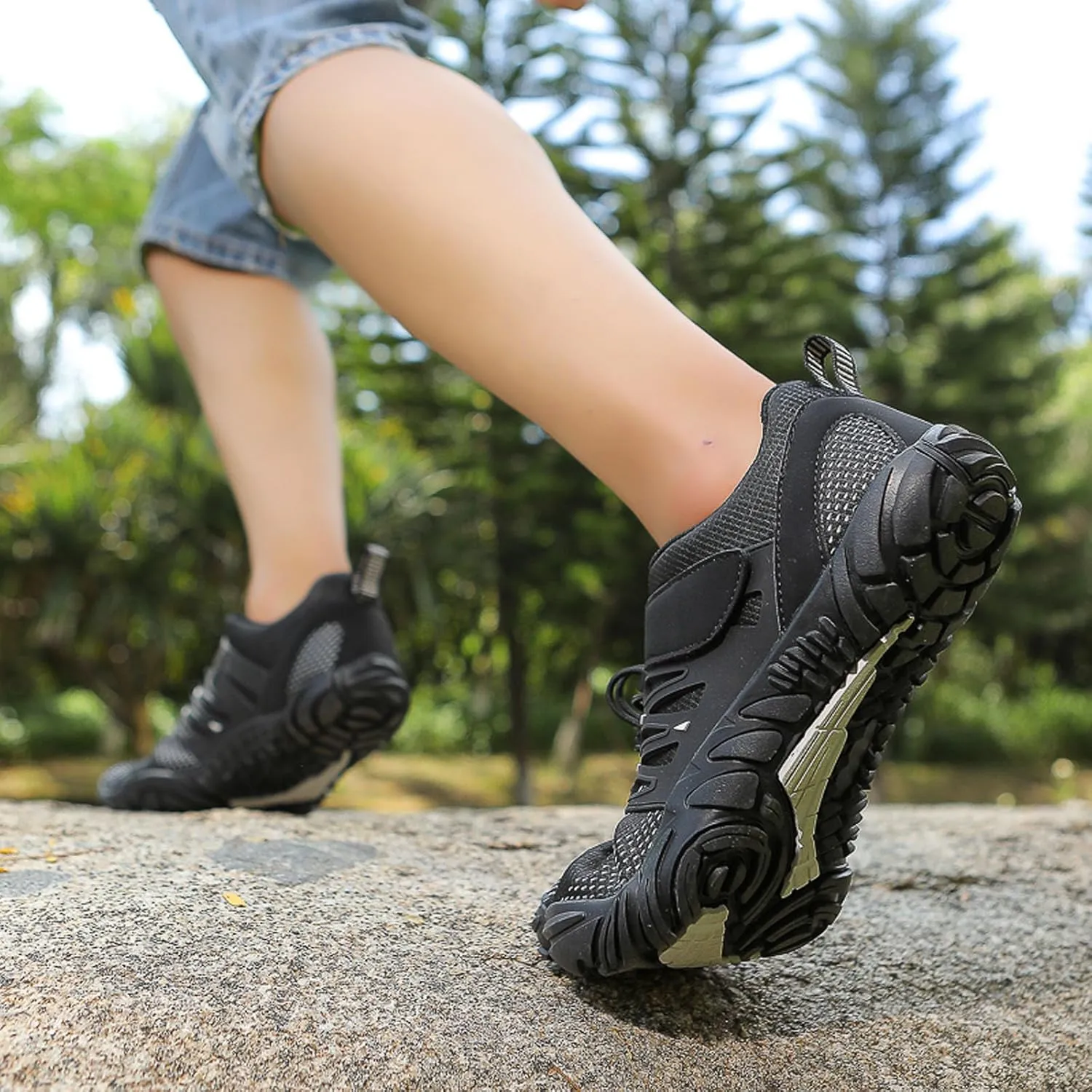 SECHRITE Women's Men’s Barefoot Hiking Shoes Minimalist Trail Running Sneakers Zero Drop Sole Wide Toe Box Parkour Trekking Workout Footwear