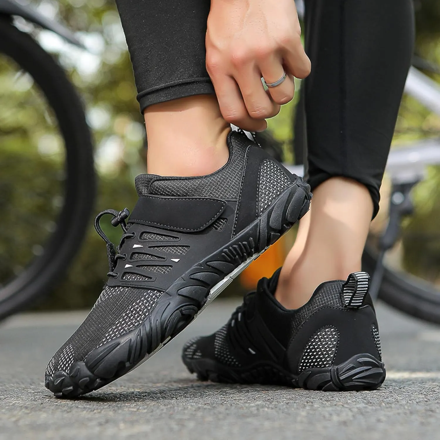 SECHRITE Women's Men’s Barefoot Hiking Shoes Minimalist Trail Running Sneakers Zero Drop Sole Wide Toe Box Parkour Trekking Workout Footwear