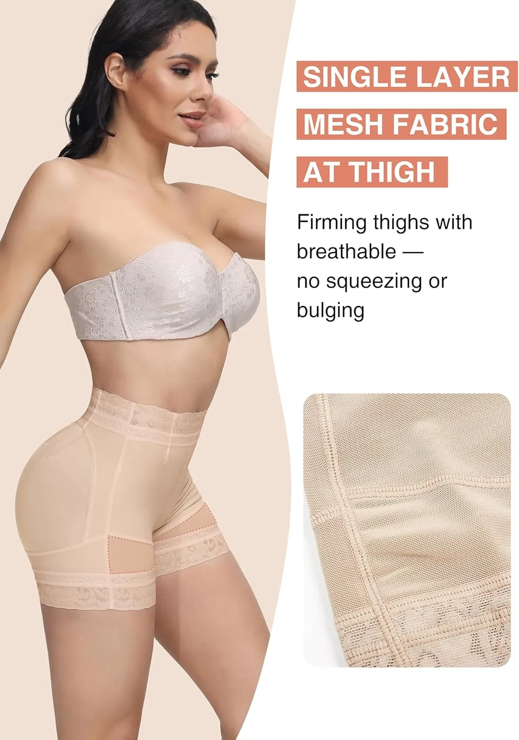 SHAPSHE Butt Lifting Shapewear for Women Tummy Control Body Shaper Shorts Slimmer Flat Tummy Butt Shaper Panties