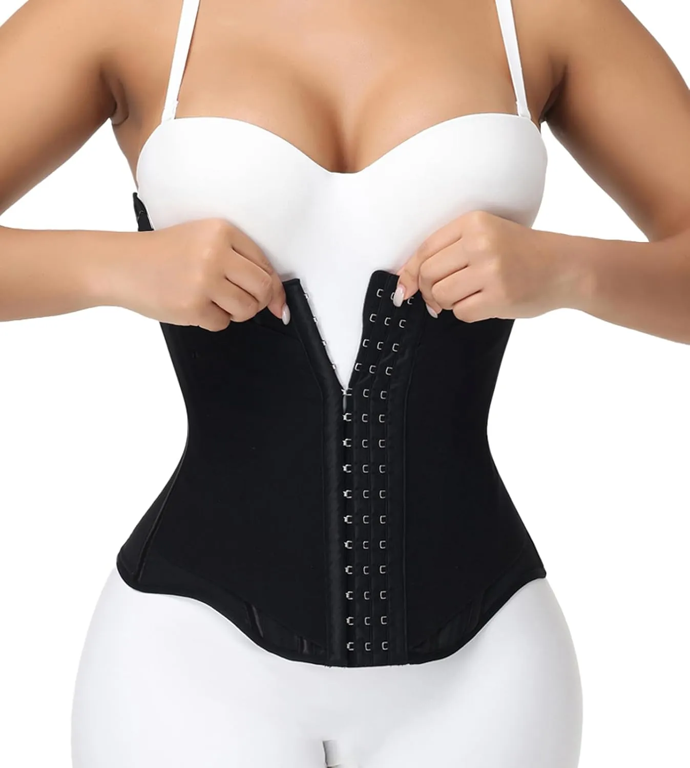 SHAPSHE Waist Trainer for Women Tummy Control Workout Corset Waist Cincher Shapewear Sports Girdle Body Shaper with Hook