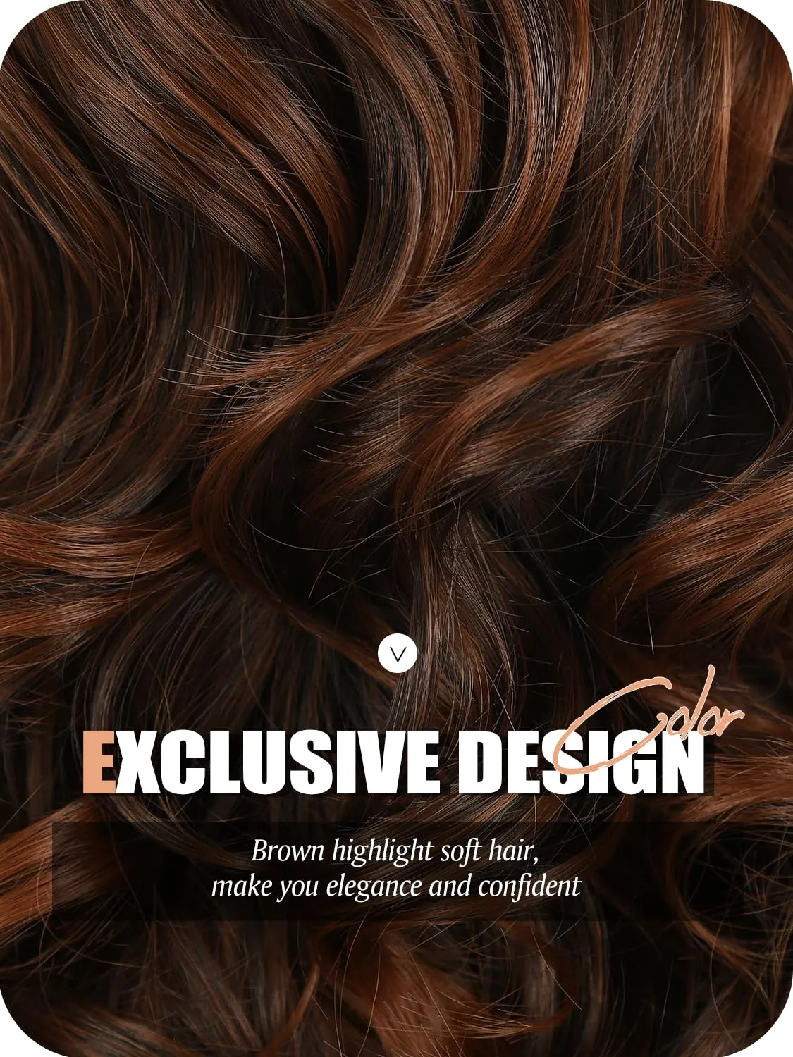 Short Body Wavy Wig Curly Loose Wave Wigs Big Curly Lady Side Part Shoulder Length Wigs Synthetic Wig for Black Women (Mixed Brown)