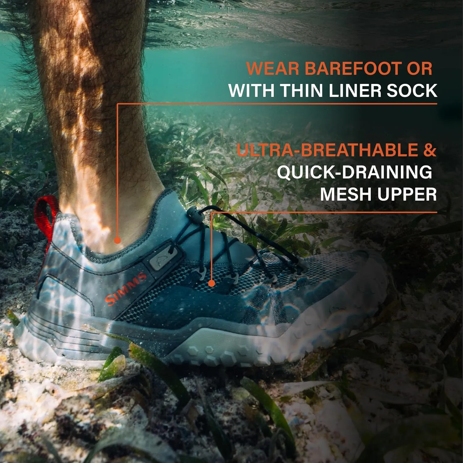 Simms Pursuit Shoe - Ultimate Wet-Wading, Non-Slip Water Shoes with Quick-Dry & Superior in-River Grip - Ideal for Deck, Paddle Board & Outdoor Adventures