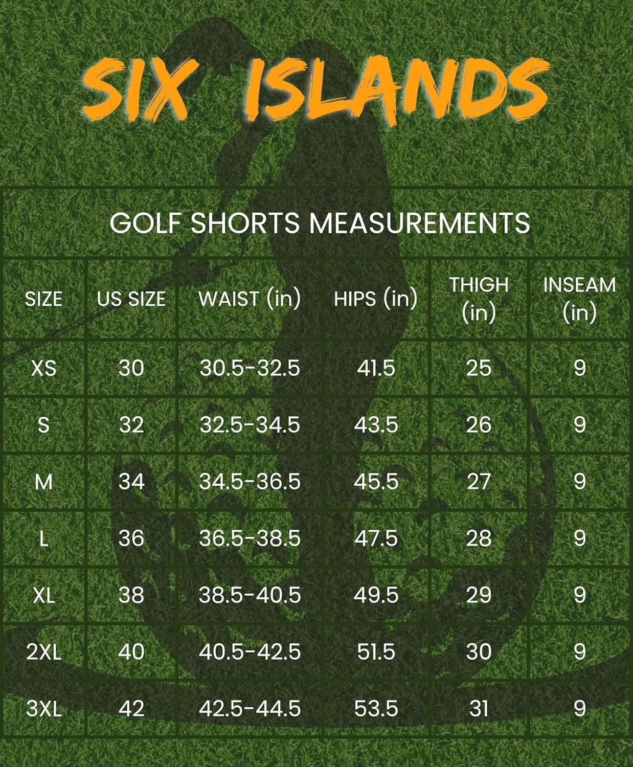 SIX ISLANDS Men's Golf Hybrid Shorts 9 Inch Inseam with Pockets Quick Dry Stretch Flat Front Casual Work Dress Shorts for Men
