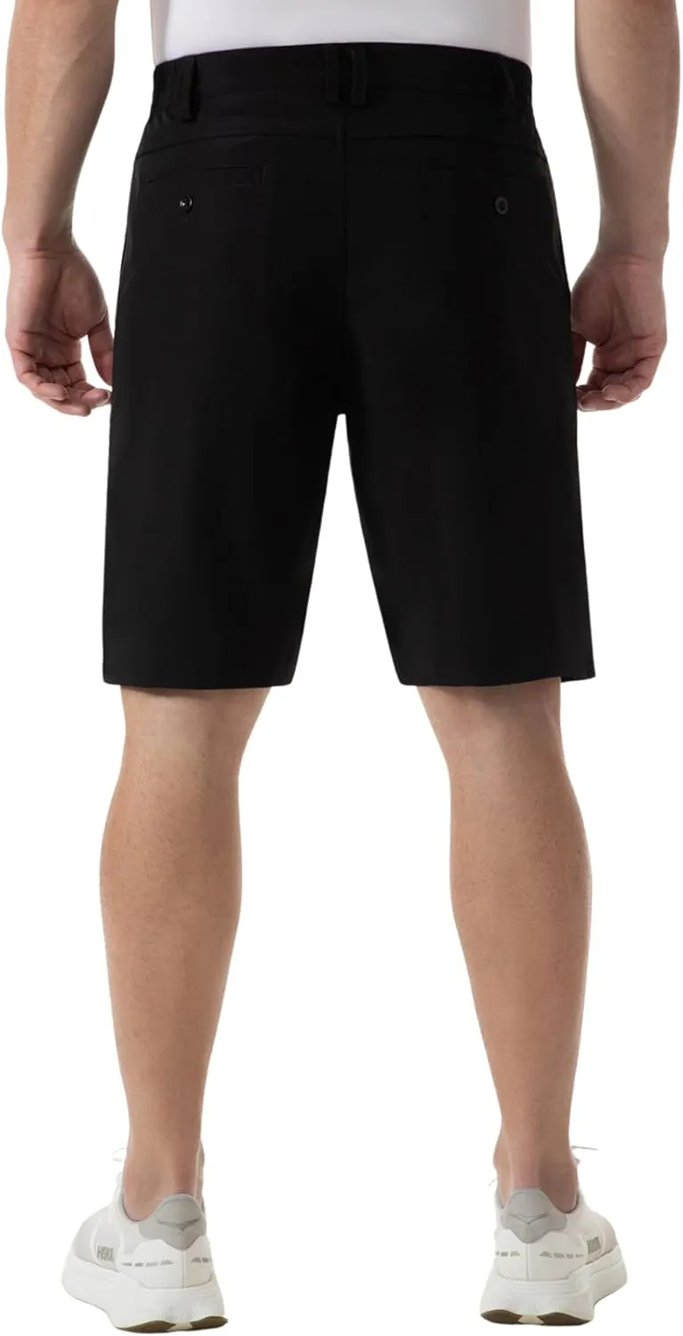 SIX ISLANDS Men's Golf Hybrid Shorts 9 Inch Inseam with Pockets Quick Dry Stretch Flat Front Casual Work Dress Shorts for Men