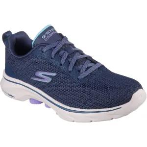 Skechers Go Walk 7 Kaylor Polyester Women's Navy/Purple Trainers