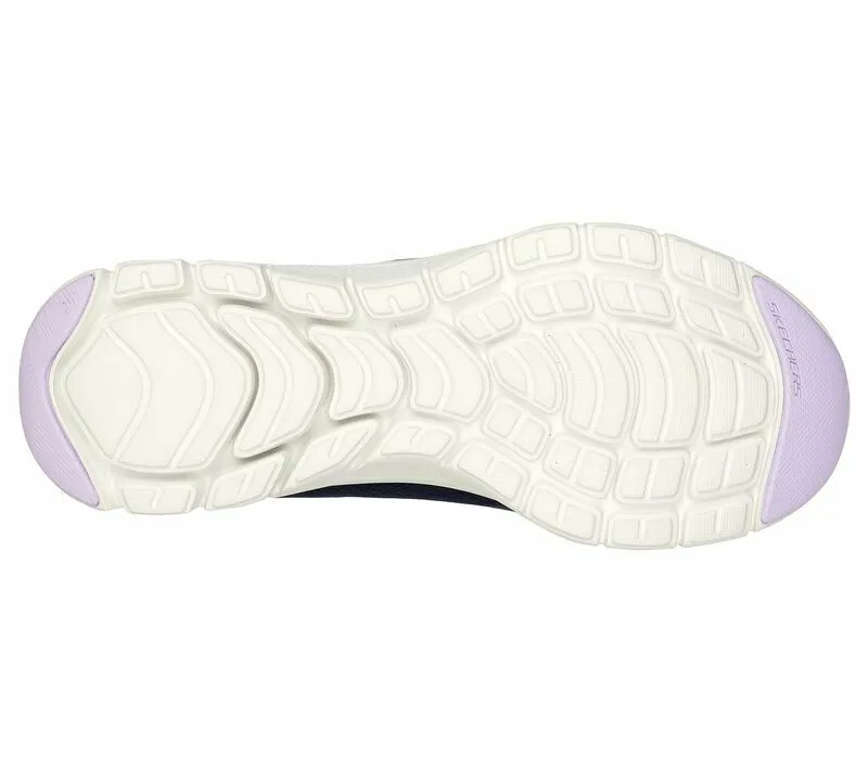 Skechers Ladies Flex Appeal 4.0 Coated Fidelity Navy/Aqua Shoes 149298/NVAQ