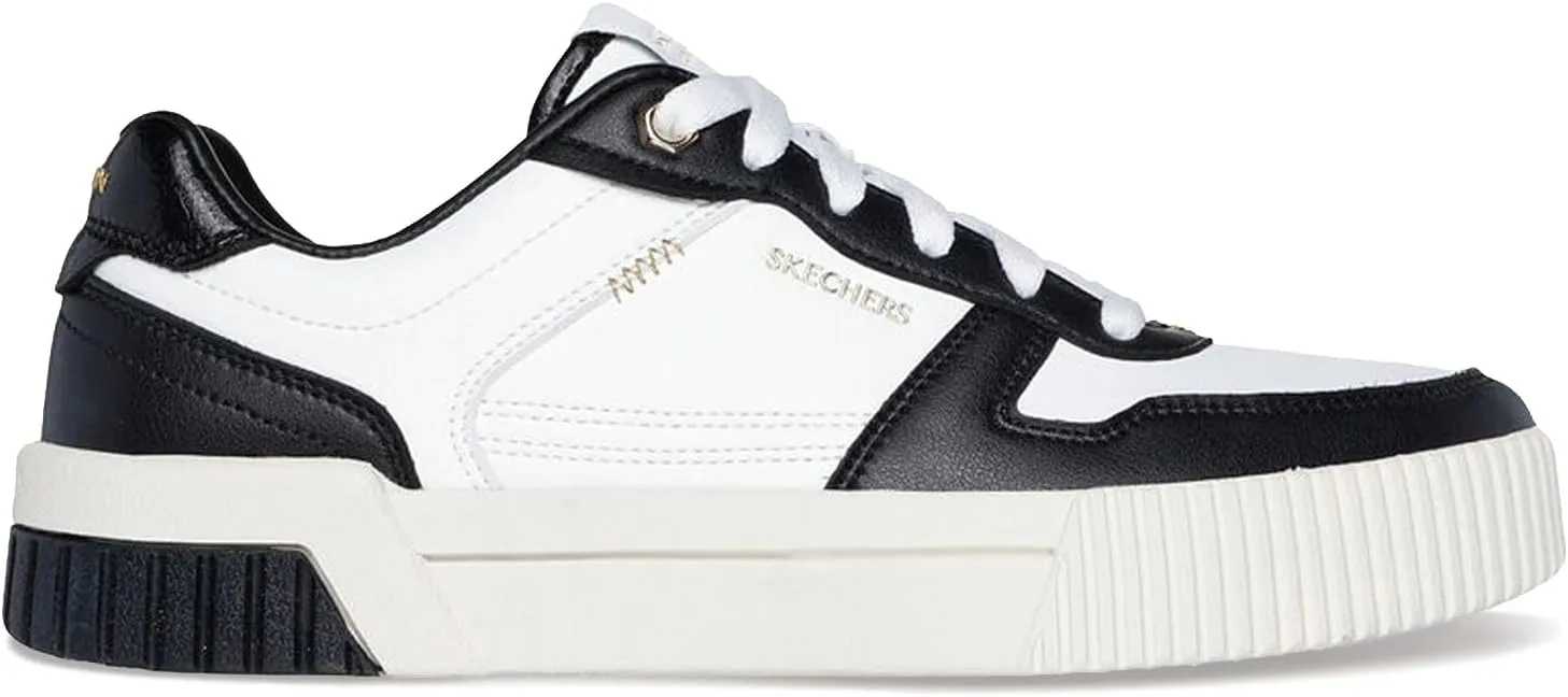 Skechers Women's Jade-Best in Class Leather Lace-up Sneakers with Memory Foam