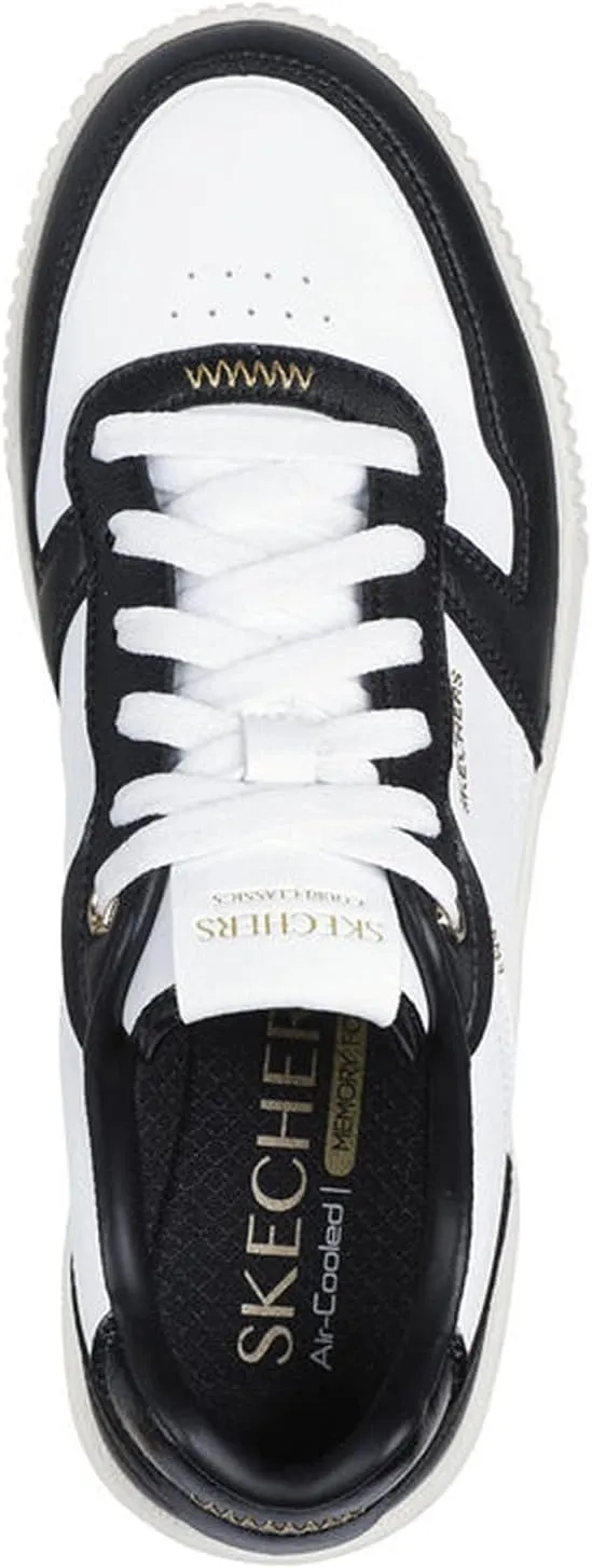 Skechers Women's Jade-Best in Class Leather Lace-up Sneakers with Memory Foam