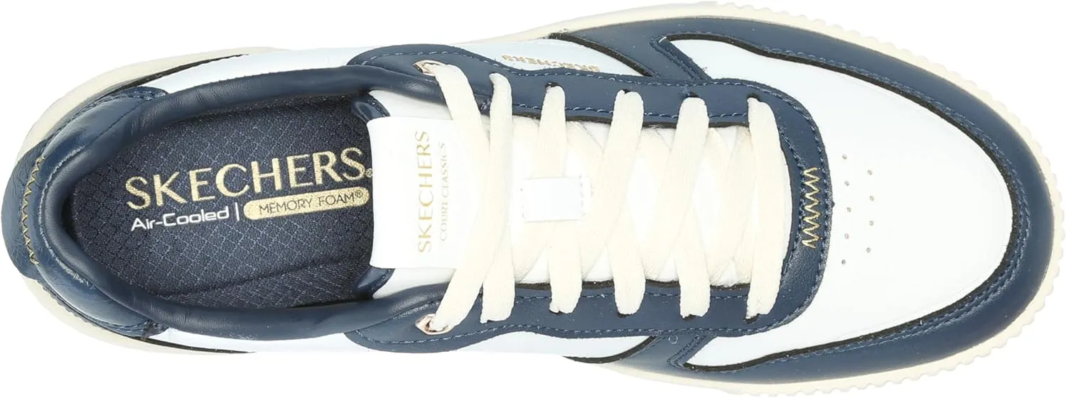 Skechers Women's Jade-Best in Class Leather Lace-up Sneakers with Memory Foam