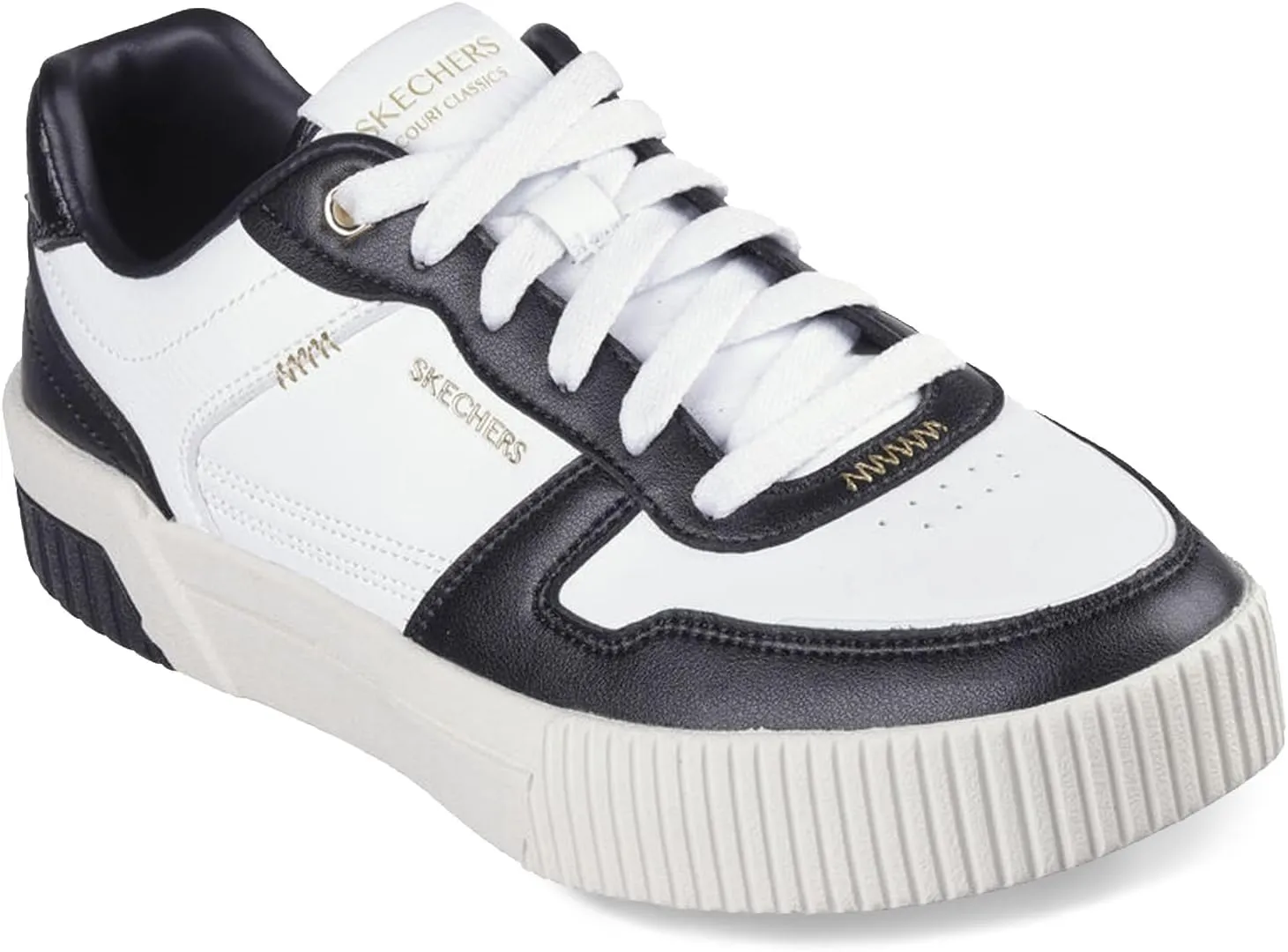 Skechers Women's Jade-Best in Class Leather Lace-up Sneakers with Memory Foam