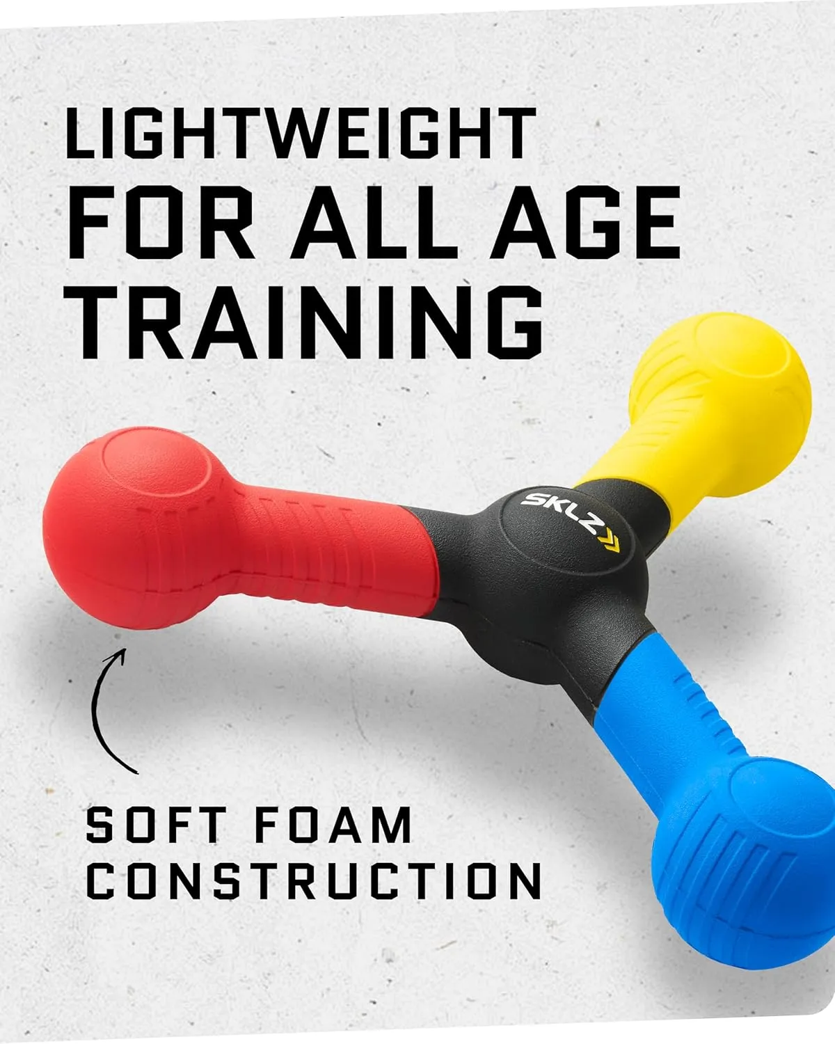 SKLZ Reactive Catch Trainer - Ergonomic PU Foam Baseball & Basketball Speed Training Sports Equipment - 4-Color, 3-Pointed Design Improves Focus, Hand-Eye Coordination - App & Online Training Videos
