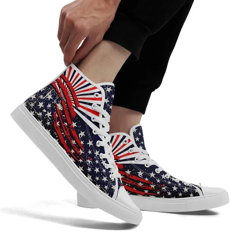 Skull High Top Sneaker for Men Women Fashion Rose Gothic Black Canvas Shoes Unisex Lace Up Casual Tennis Walking Flat Shoes