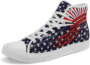 Skull High Top Sneaker for Men Women Fashion Rose Gothic Black Canvas Shoes Unisex Lace Up Casual Tennis Walking Flat Shoes