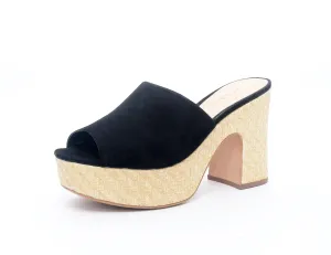 Slip-On Extensive collection Black Block Platform Mules Shipping guarantee Womens Sandals Schutz Open-Toe Tharley Heeled