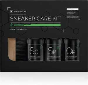 SNEAKER LAB Sneaker Care Kit - Essential Cleaning Kit - Cleaner   Protector   Deodorizer - 1.7 Oz. Bottles