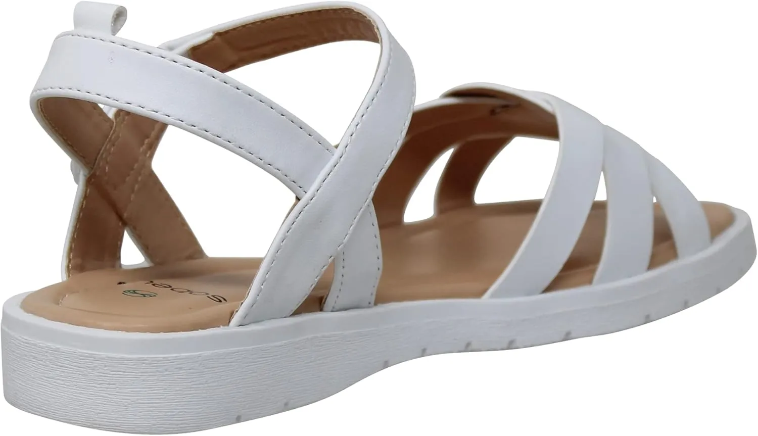 SOBEYO Girls Strappy Open Toe Flatform Slip On Cute Ankle Strap Summer Flat Sandals