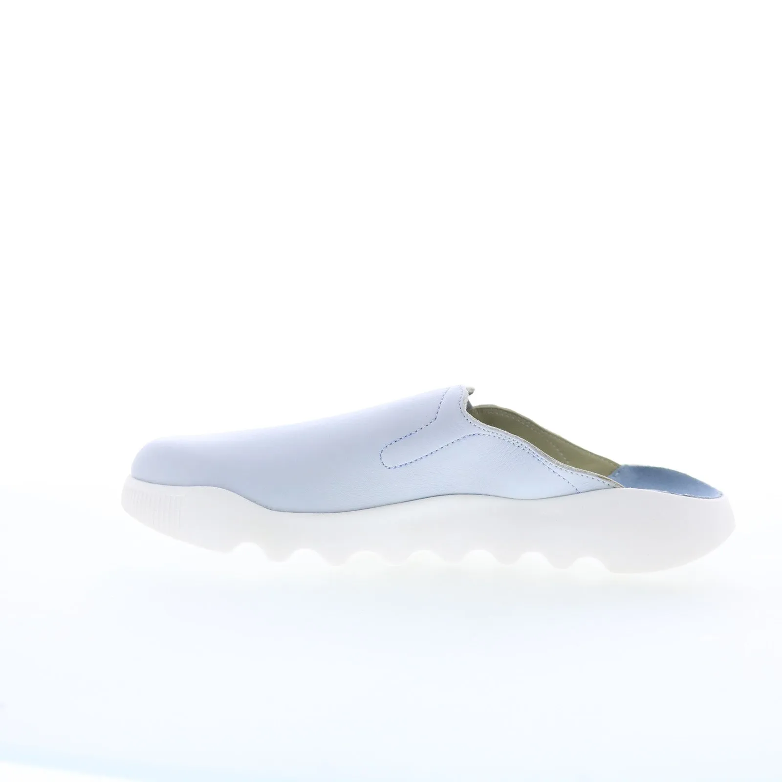 Softinos Wadi WADI718SOF-002 Womens Blue Leather Mule Sandals Shoes