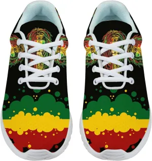 Sonzj-II Mens Rasta Reggae Shoes Womens Running Shoes Non Slip Fashion Walking Sneakers