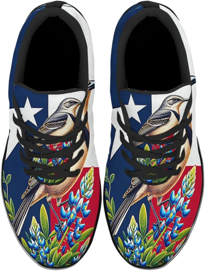 Sonzj-II Women's Men's Tennis Shoes Texas State Printed Sneakers Lightweight Breathable Running Walking Shoes