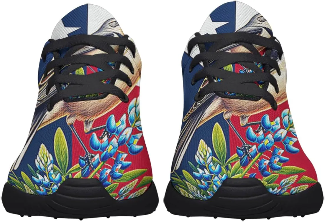Sonzj-II Women's Men's Tennis Shoes Texas State Printed Sneakers Lightweight Breathable Running Walking Shoes