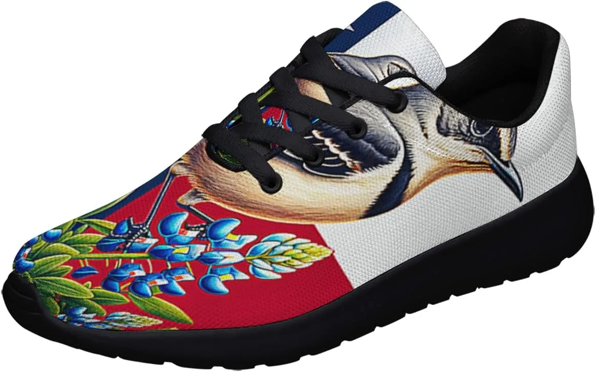Sonzj-II Women's Men's Tennis Shoes Texas State Printed Sneakers Lightweight Breathable Running Walking Shoes