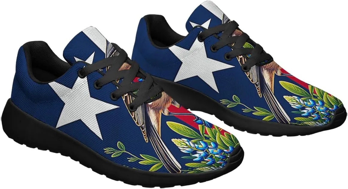 Sonzj-II Women's Men's Tennis Shoes Texas State Printed Sneakers Lightweight Breathable Running Walking Shoes