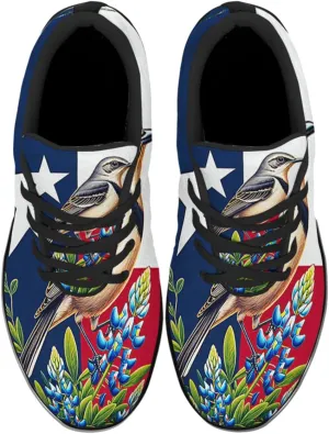 Sonzj-II Women's Men's Tennis Shoes Texas State Printed Sneakers Lightweight Breathable Running Walking Shoes