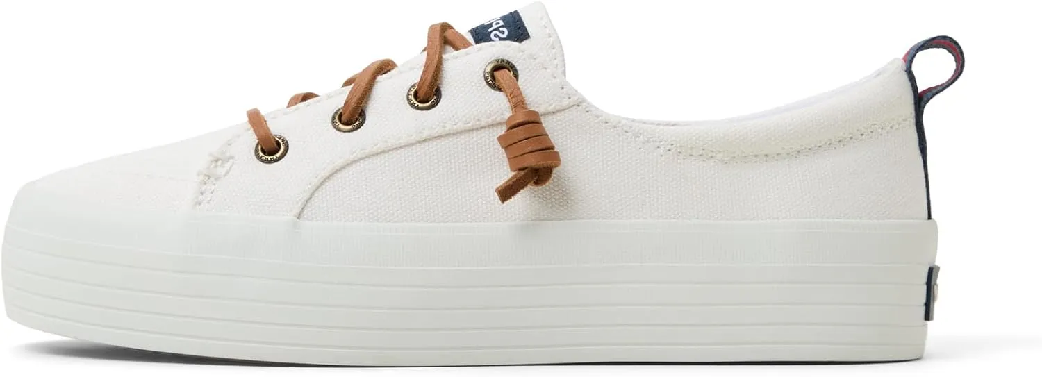 Sperry Women's Crest Vibe Platform Sneaker, White, 5.5