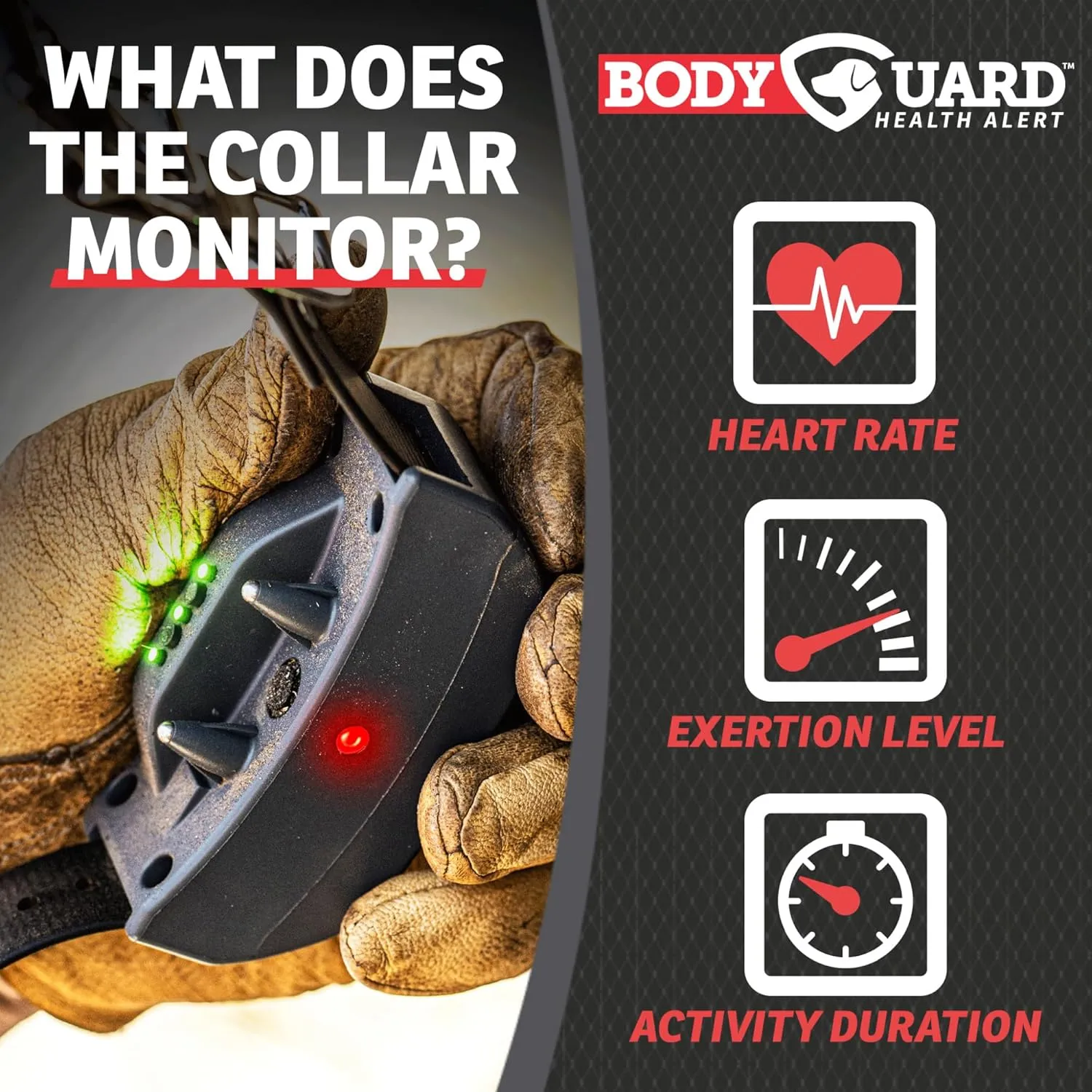 SportDOG Brand FieldSentinel 1825 Remote Trainer with Bodyguard Health Alerts – World’s First Dog E-Collar with Health Monitoring – Train with Static, Vibrate, and Tone – 1 Mile Range