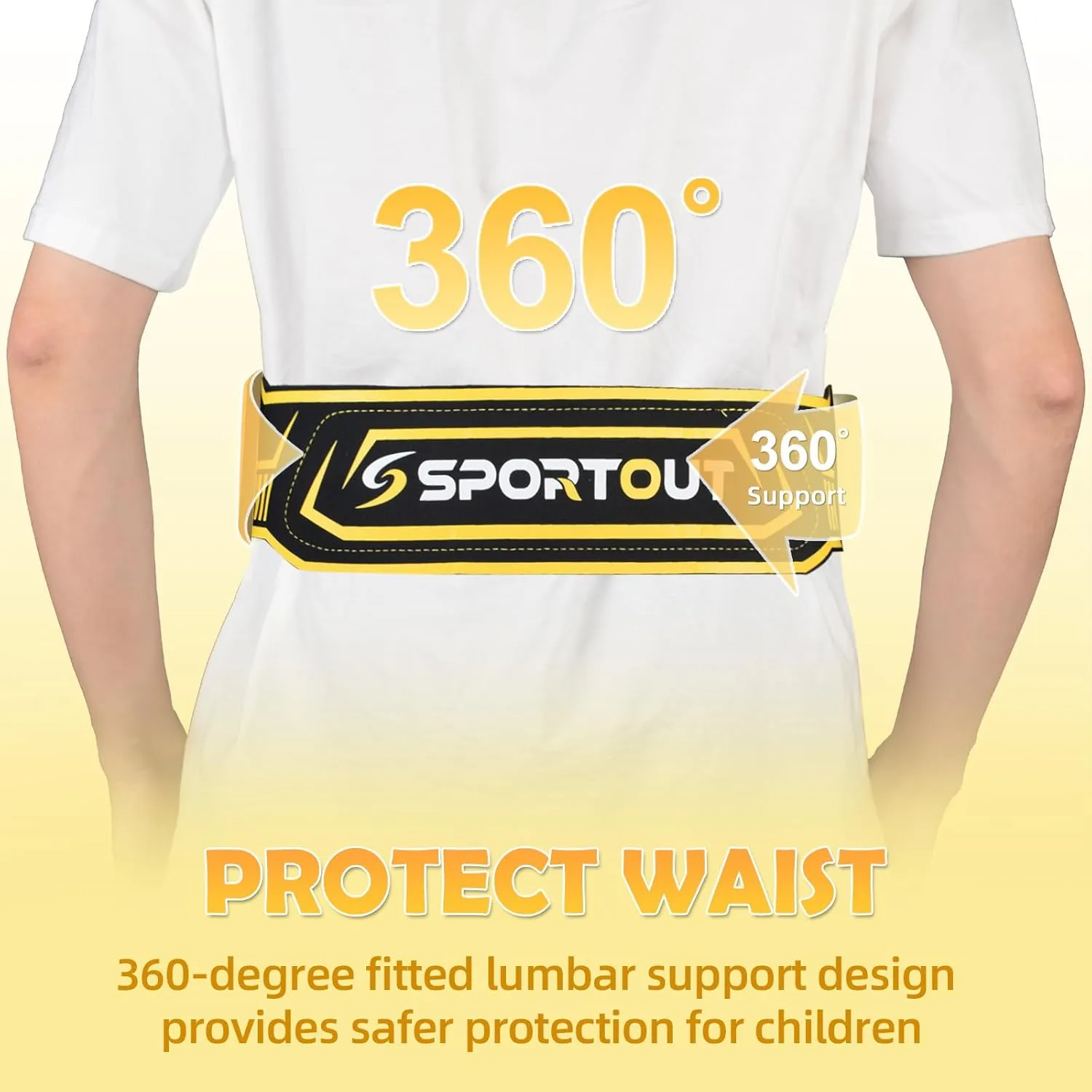 Sportout Volleyball/Soccer Training Equipment, Solo Trainer, Adjustable Waist Belt for Kids & Adults