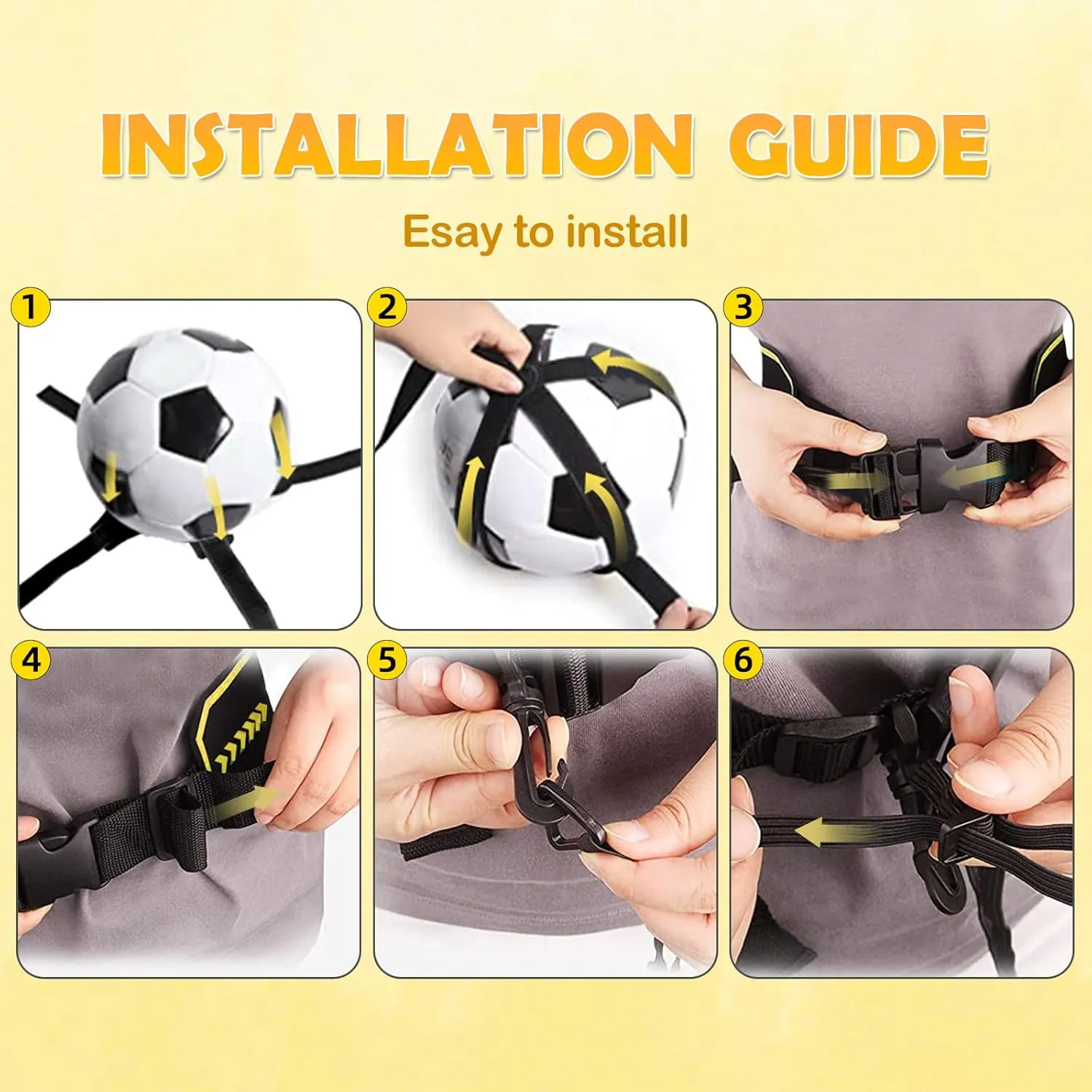 Sportout Volleyball/Soccer Training Equipment, Solo Trainer, Adjustable Waist Belt for Kids & Adults