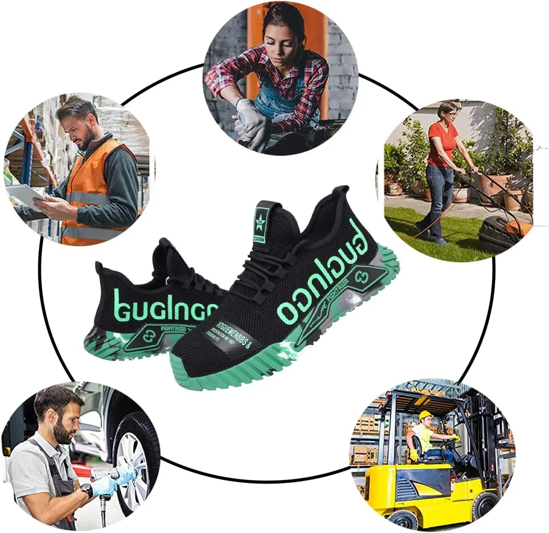 Steel Toe Shoes for Men's Indestructible Work Shoes,Mens Work Safety Outdoor Protection Footwear Industrial and Construction,