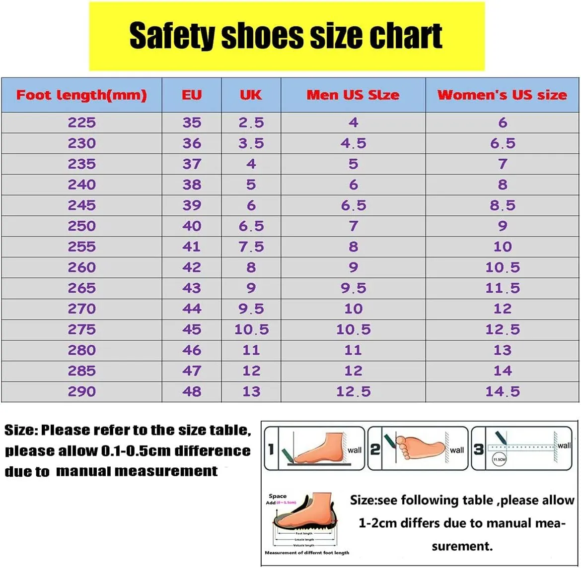 Steel Toe Shoes for Men's Indestructible Work Shoes,Mens Work Safety Outdoor Protection Footwear Industrial and Construction,