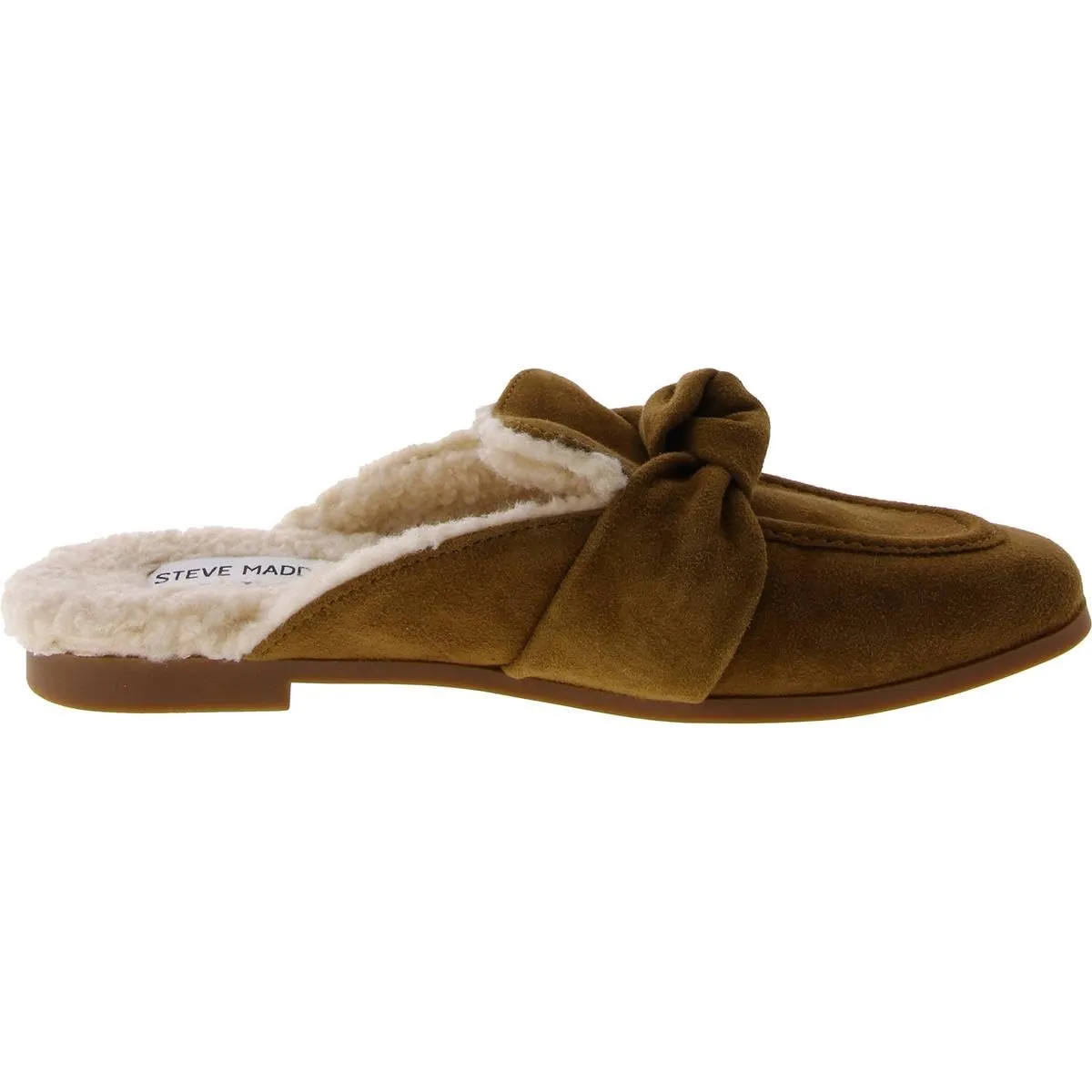 Steve Madden Women's Chart Mule, Cognac Suede Fur, 6.5