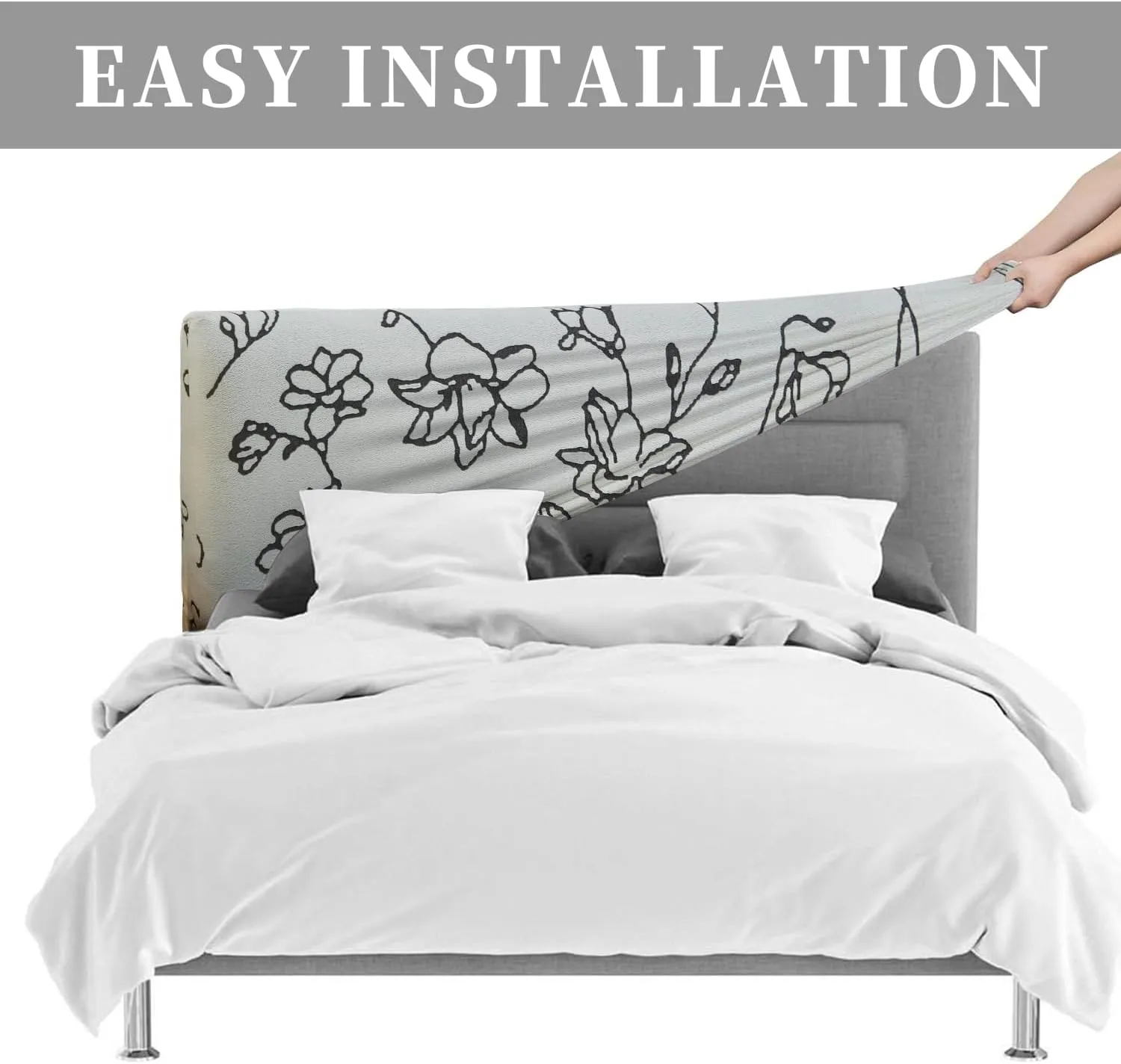 Stretch Bed Headboard Covers, Headboard Covers for Full Queen California King,Velvet All-Inclusive Elastic Headboard Protection Cover