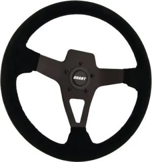 Suede Series Steering Wheel All Black